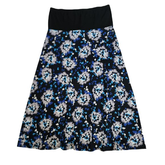 dressbarn Skirts Dressbarn Womens Plus Size Blue Black White Floral